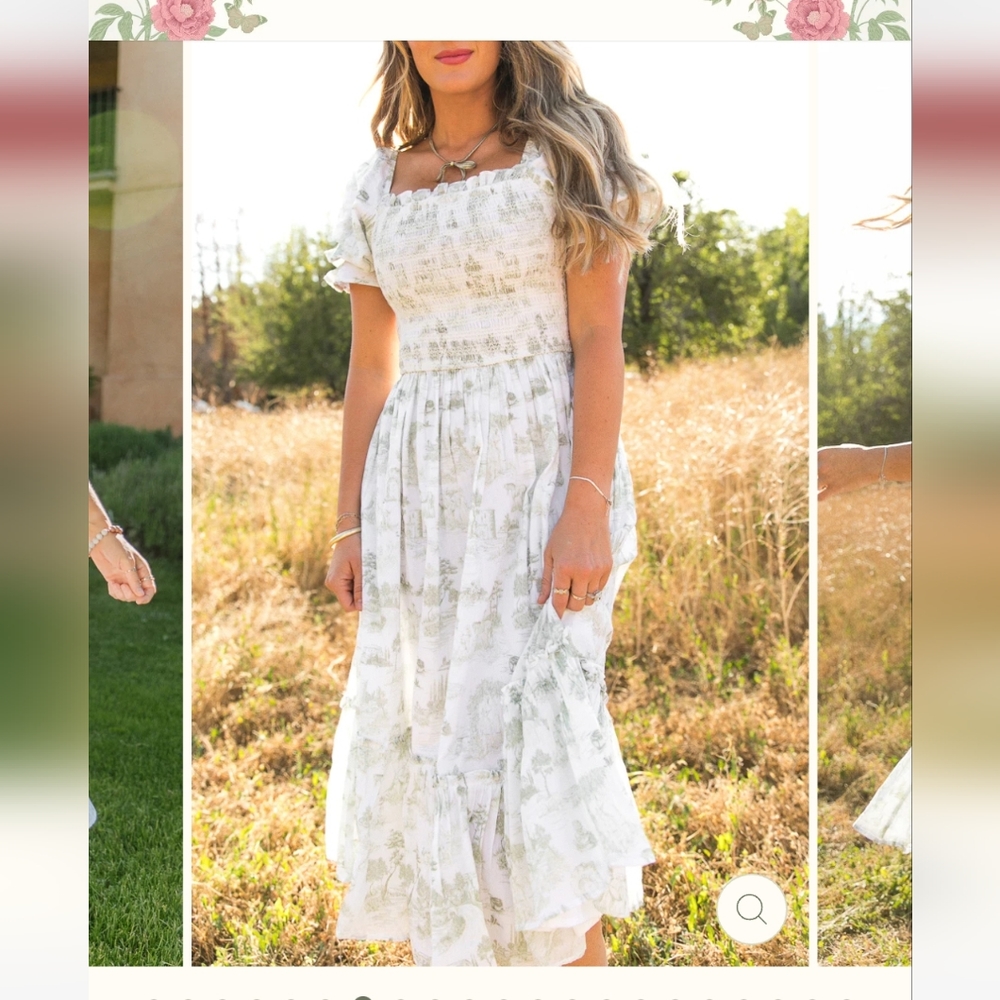 Ivy City Co Valencia Dress in Sage